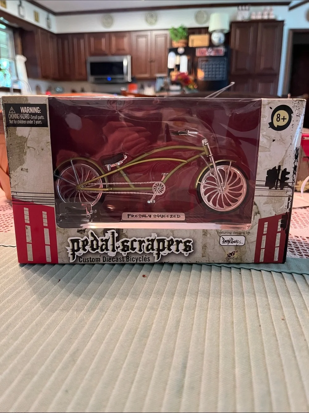Pedal Scrapers 'Freshly Squeezed' Green Diecast Chopper Bike